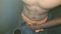 Young Boy From Village Fists Indian Gay in Bathroom