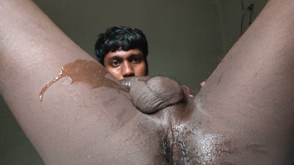 Fingering my asshole, playing with my balls, jerking and cumming like no other