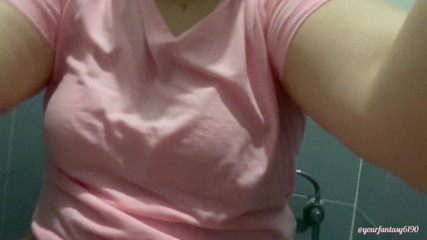 Gym pissing in the bathroom