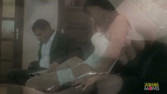 He was so utterly charmed by her body that he fuced her leg lingerie strap