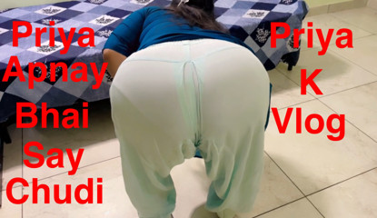 Priya with her brother (Priya k vlogs)