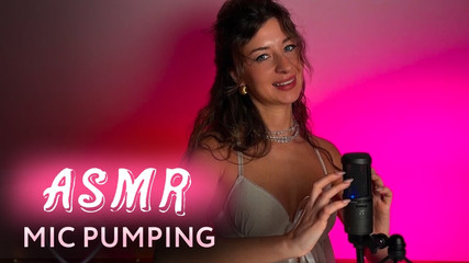 ASMR. Soft and gentle brunette Amy Haze Make You Relax and Cum. MIC PUMPING