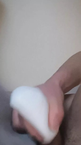 Making myself cum hard, rubbing on pillow and Tenga Toy!