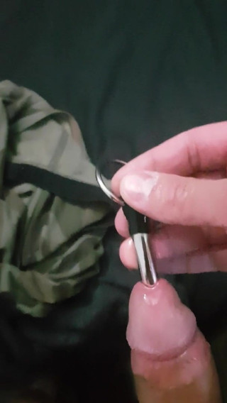 It feels so good sounding my horny cock