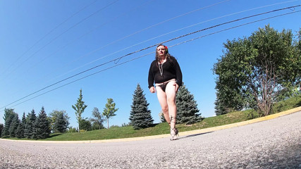 Dirty Mature sissy CD outdoors Soaking up the sun Shine Horny as hell wants to get caught thumbnail
