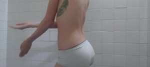 Wetting my panties in the shower hairy pussy