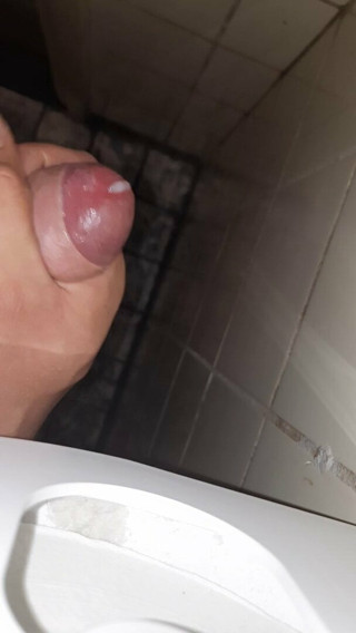 Cum in public toilet