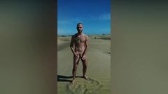 Jerking off in the dunes