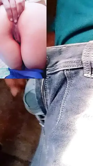 Looking at her pussy, the cock got enough, could not stay, had to masturbate, then go and the cock got peace, her hot ass.