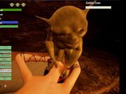 Fuck her pussy and mouth however you want! The Single Goblin sex cam demo, video game play through