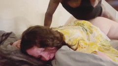 She Welcomes Her New Neighbor To The Neighborhood By Pulling His Black Cock Out His Shorts