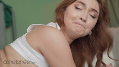 Horny teen redhead wants BBC creampie after hot face fuck blowjob - Dane Jones