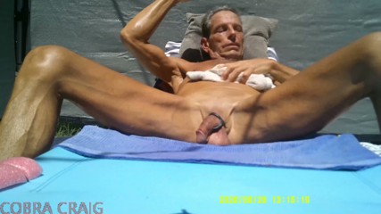 8-29-2026 Cobra Craig Tans Says Fuck the Shorts and Goes Buck. Tunes Are Playin and so Is Corba with Himself