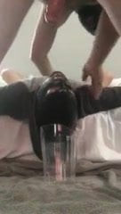 Straight alpha dom drilling faggot's throat (part two)
