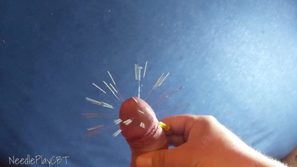 Cock Skewering CBT with 30 Needles &amp; Cumshot