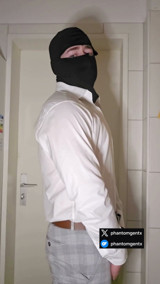 After Work In A Suit - Masked German Daddy Strips Down And Jerks Off With Dirty Talk