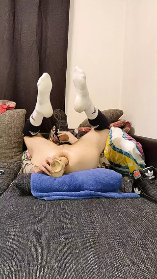 Adidas Sk8erTwink Likes Deep Analplay in Socks, Jockstrap and Sneaker