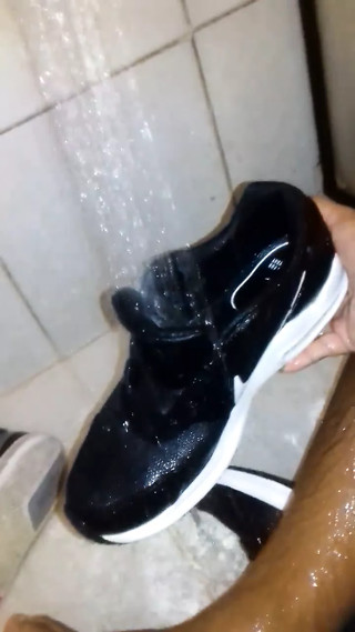 Fuck and cum in adidas neo and air max guille