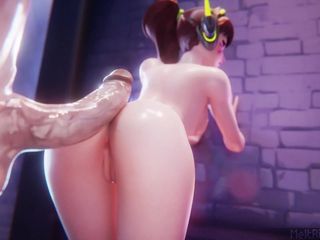 D.Va Teases And Fucks A Massive Cock