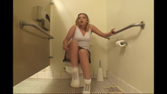 Candi Apple Fucked in the Ass by Two Big Cocks in The Bathrooms