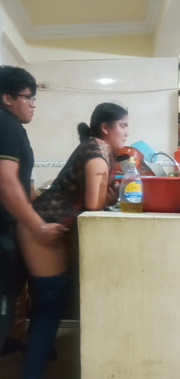 Maid Fucked When She Washes the Dishes