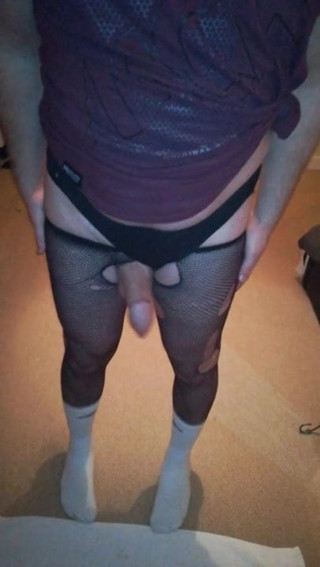 Panties Socks Uncut Clit &amp; Horny Sexy Femboy Playing
