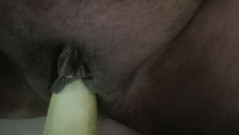 can't wait for cock so i used cucumber inside