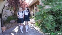 Horny teens ditch class to have an orgy