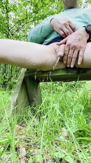 Park bench piss