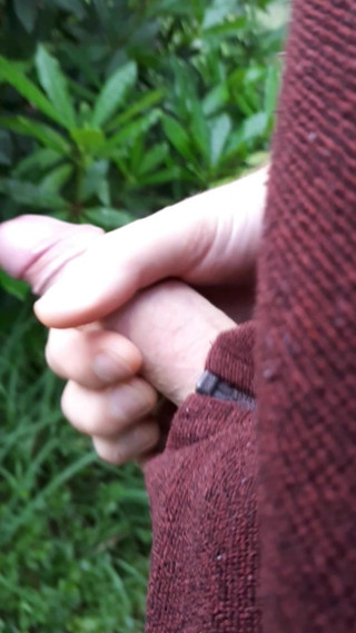 Cumming in the woods!