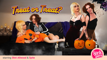 TGIRL PORN - Shiri Allwood and Spice Halloween Tease thumbnail