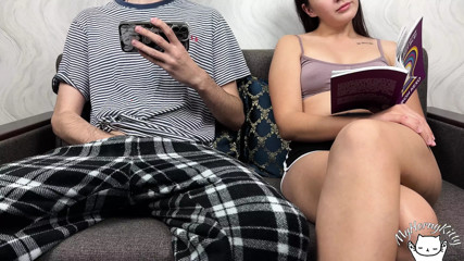 Step Brother Put My Hand On His Dick! I Didn't Know He Had Such Skillful Hands And Give Me Orgasm!