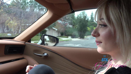 POV Date Night Roadhead with Amateur Cecelia Taylor - She Gives Amazing Blowjob in the Car