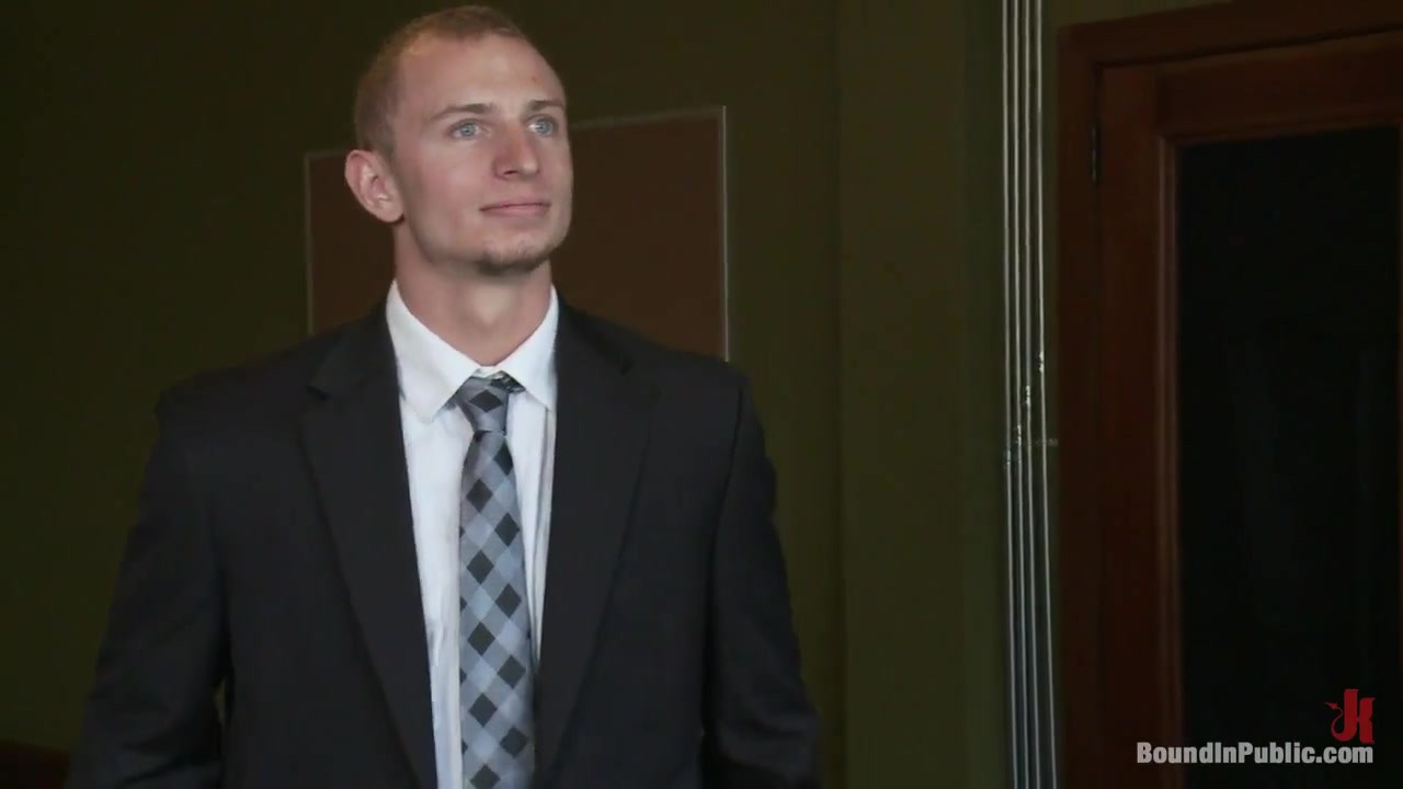 Corporate Cunt Gets His Mouth and Ass Infringed by a Mob of Horny Men