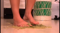 Crushing grapes with my bare feet