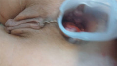 Anal speculum and pussy play wet orgasms close up