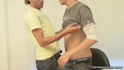 Hot Cock Sucking Twinks In The Office