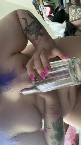 BBW TS Janey lactates and wanks