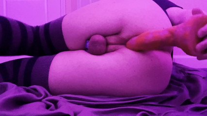 Trans Girl Fucks Bad Dragon Dildo and Gapes Ass