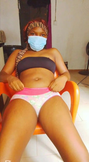Nigeria lady Fingering  her clitoris to reach organism