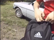 Outside threesome bisexual anal penetrated