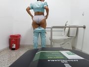 Camera in the bathroom caught nurse pissing