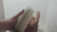Milk Enema Play: Deep Fill and Messy Release