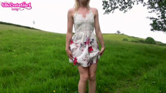 Countryside Walk with Cum Soaked Knickers Taped in Mouth