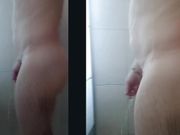 paul in shower masturbation ejac