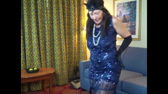 Granny flapper deep throats black dick