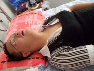 Dirty sissy crossdress slut man whore squirming crazy masturbation orgasm while wearing girlfriend's bra shirt and sweater thumbnail