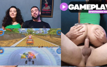 Gamer Girl Playing Racing Games Betting Everything (anal)