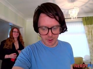 Leeds nerd sperms milf&rsquo;s mouth after sucking