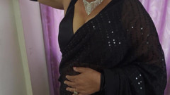 Happy Udigiri How Is My Black Saree Look